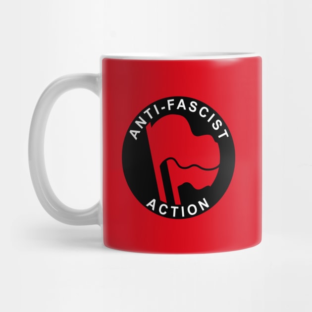 Anti-Fascist Action Red Flags ANTIFA Symbol by vlada123